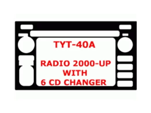 Toyota Celica 2000-UP 6 CD changer, 1 Parts set Interior BD Dash Trim Kit