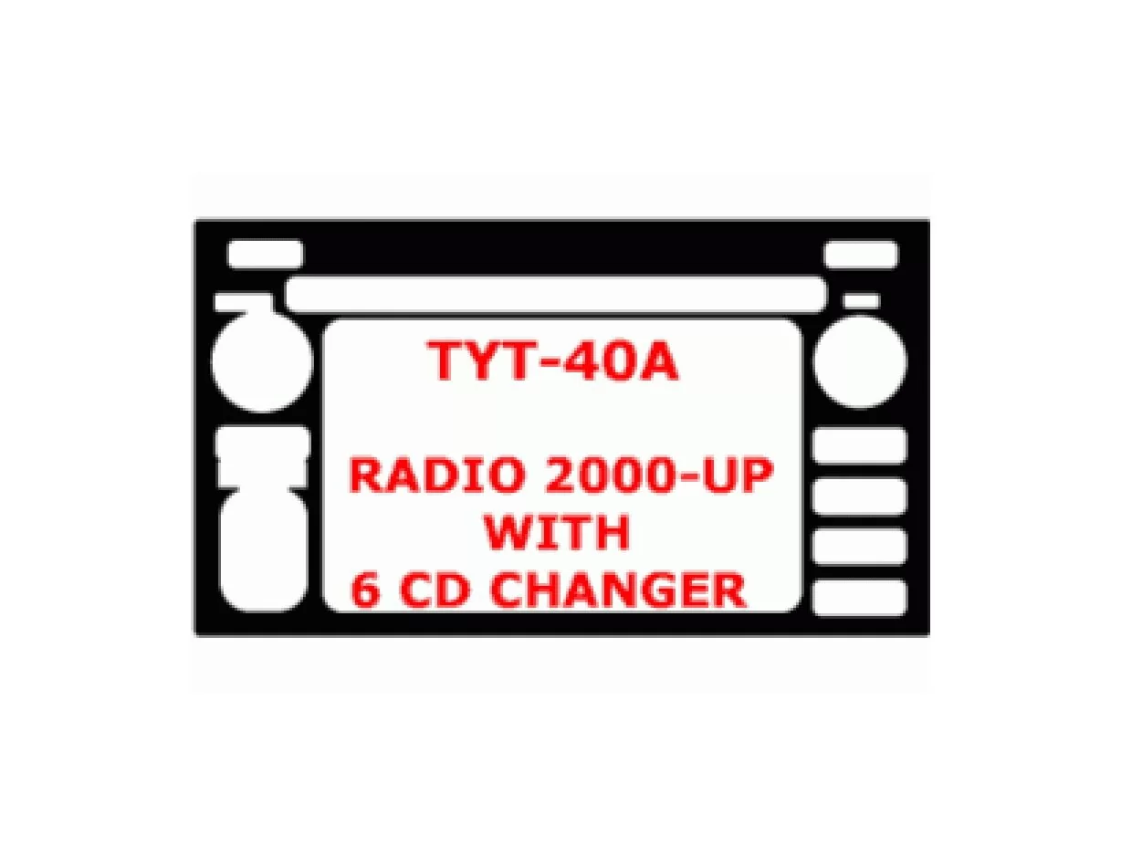 Toyota Celica 2000-UP 6 CD changer, 1 Parts set BD Interieur Dashboard Bekleding Volhouder