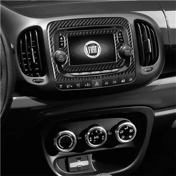 Fiat 500L 2012–2018 3D Interior Dashboard Trim Kit Dash Trim Dekor 39-Parts