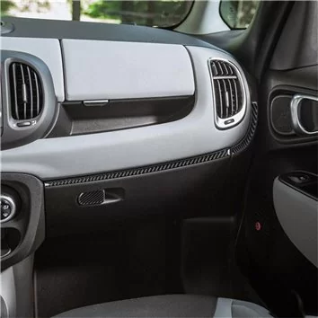 Fiat 500L 2012–2018 3D Interior Dashboard Trim Kit Dash Trim Dekor 39-Parts