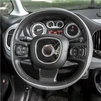 Fiat 500L 2012–2018 3D Interior Dashboard Trim Kit Dash Trim Dekor 39-Parts