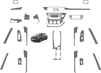 Toyota Corolla 2014 Basic Set Interior BD Dash Trim Kit