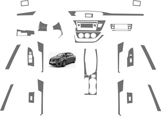 Toyota Corolla 2014 Basic Set Decor de carlinga su interior