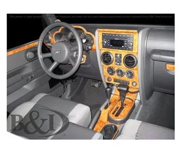 Jeep Wrangler 2007-2010 Full Set, Automatic Gear BD Interieur Dashboard Bekleding Volhouder