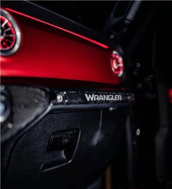 Jeep Wrangler Unlimited Rubicon 2018-2023 Innenraum WHZ Armaturenbrett Zierleiste 25 Teile