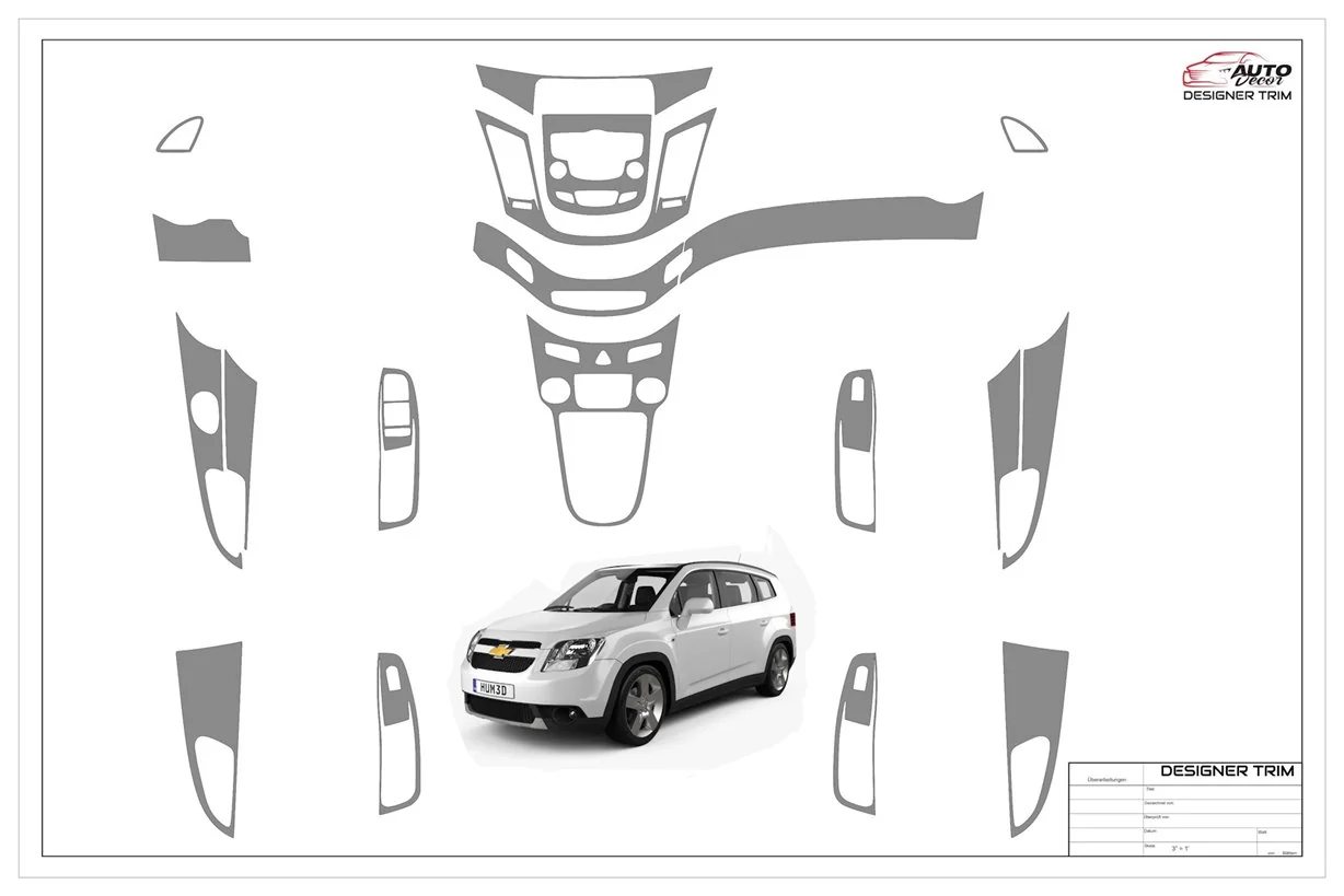 Chevrolet Orlando 2012-2015 Inleg dashboard Interieurset aansluitend en pasgemaakt 19 Delen