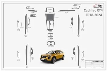 Cadillac XT4 2018-2024 Full Set Interior BD Dash Trim Kit 28 Parts