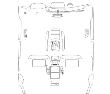 BMW 7er G11 G12 2015-2022 Auto-Innenraum-Folien-Schneidevorlage