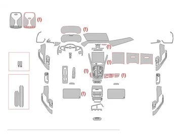 BMW X6 G06 2019 Car Interior Wrap Cutting Template