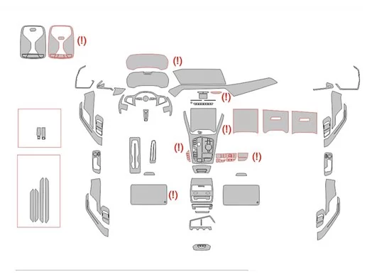 BMW X6 G06 2019 auto-interieur wrap snijsjabloon