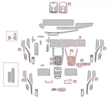 BMW X6 G05 2023 auto-interieur wrap snijsjabloon