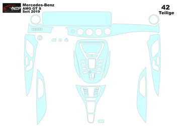 Modèle de découpe pour l'habillage intérieur de la Mercedes-Benz AMG GT 2014