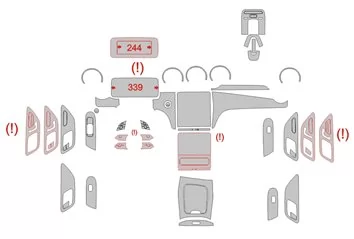 Modèle de découpe d'habillage intérieur Mercedes-Benz Classe C W206 2021