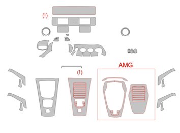 Mercedes-Benz CLA-Class C118 2019 Interior Wrap Cutting Template