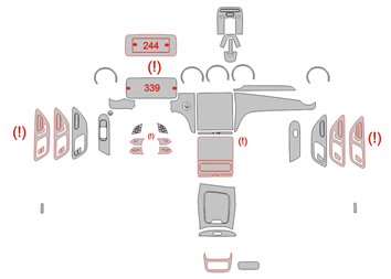 Modello di taglio per rivestimento interno Mercedes-Benz Classe CLE AMG C236 2023