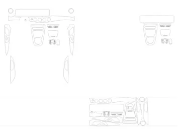 Plantilla de corte para envolver el interior del Mercedes-Benz Clase CLS C257 2017