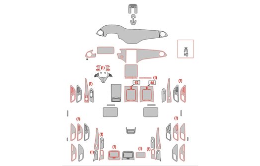 Mercedes-Benz EQS 2021 Interior Wrap Cutting Template