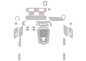 Mercedes-Benz GLA-Class H247 2020 Interior Wrap Cutting Template