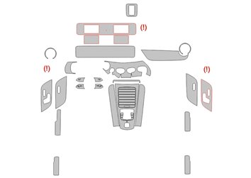 Modèle de découpe de revêtement intérieur pour Mercedes-Benz Classe GLA H247 2020