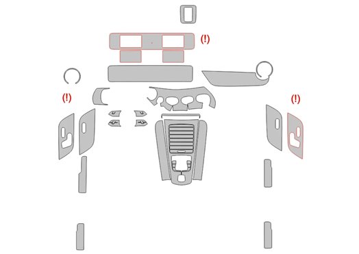 Mercedes-Benz GLA-Klasse H247 2020 Interieur Wrap Snijsjabloon