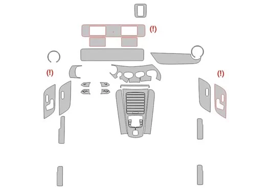 Modèle de découpe de revêtement intérieur pour Mercedes-Benz Classe GLA H247 2020