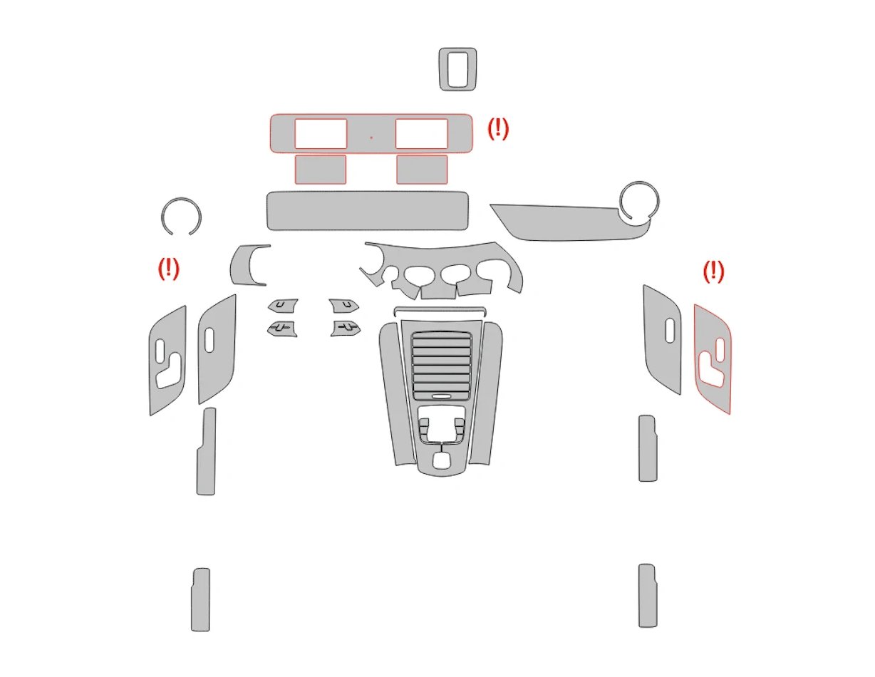 Mercedes-Benz GLA-Klasse H247 2020 Interieur Wrap Snijsjabloon