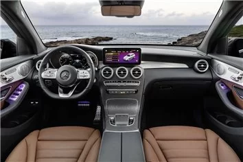 Plantilla de corte para envolver el interior del Mercedes-Benz GLC-Class X253 2015