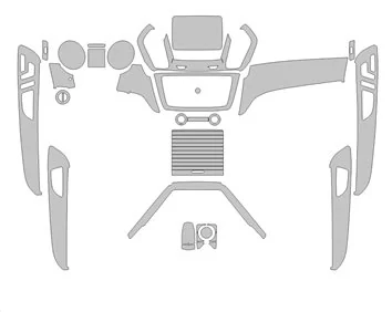 Mercedes-Benz GLE-Klasse Coupé C292 2015 Interieur Wrap Snijsjabloon