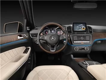 Mercedes-Benz GLS-Klasse X166 2015 – Schneidevorlage für Innenraumfolierung