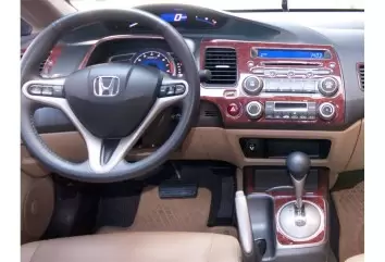 Honda Civic 06.06-12.11 3D Decor de carlinga su interior del coche 16-Partes