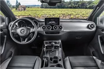 Plantilla de corte para envolver el interior del Mercedes-Benz Clase X 2017