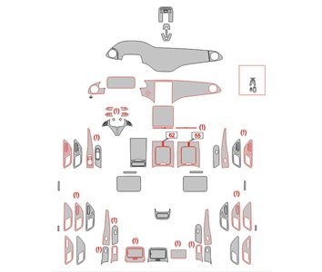 Mercedes-Benz EQE V295 2022 Interior Wrap Cutting Template