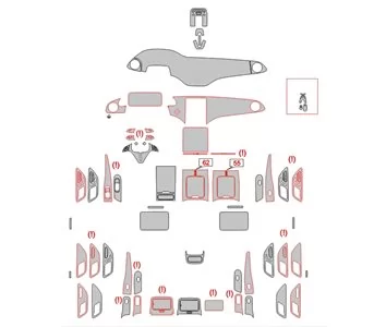 Mercedes-Benz EQE V295 2022 Interior Wrap Cutting Template