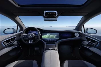 Plantilla de corte para envolver el interior del vehículo todoterreno Mercedes-Benz EQS X296 2022