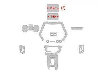 Plantilla de corte para envolver el interior del Mercedes-Benz Clase G W463 2012