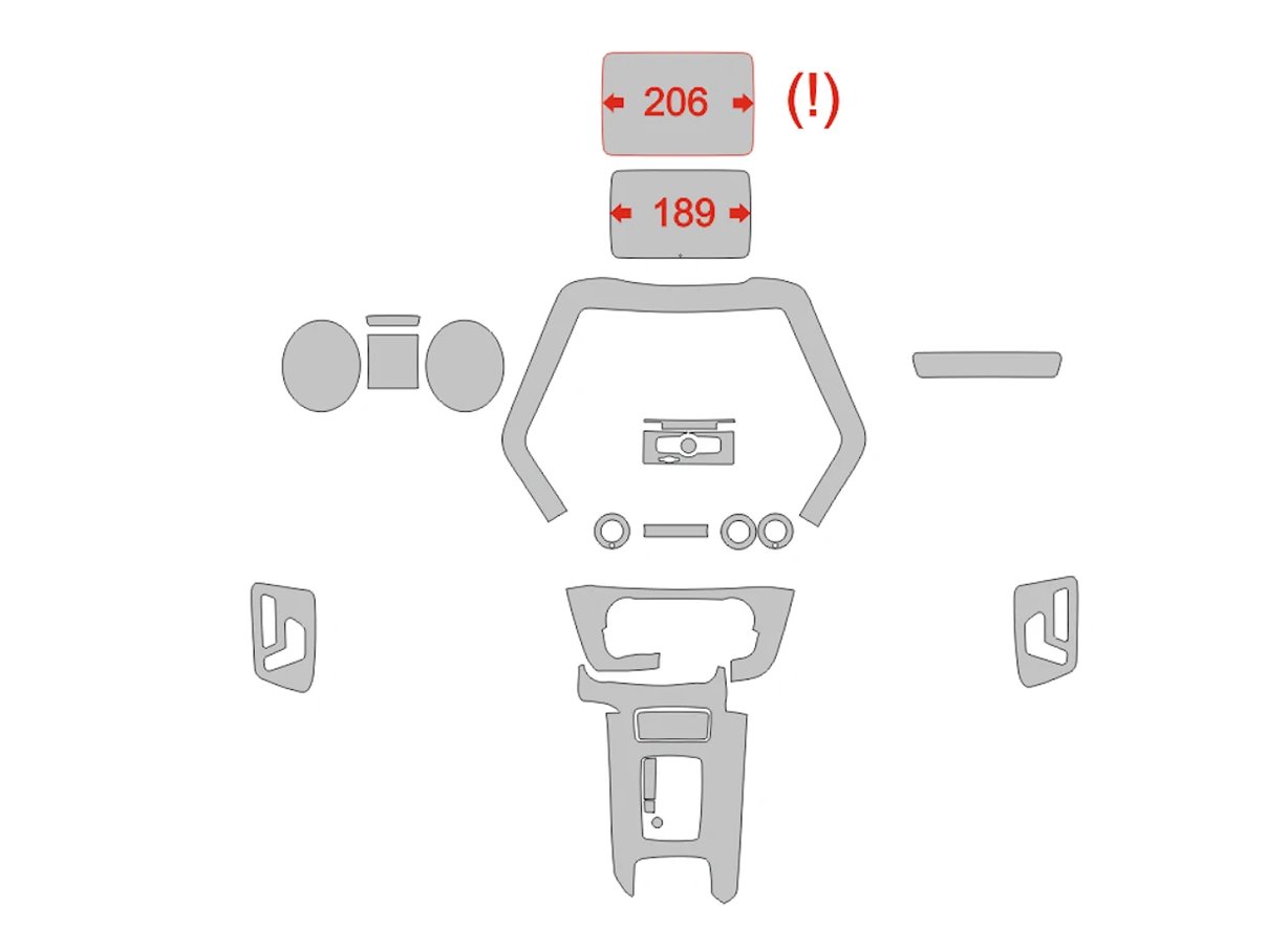 Mercedes-Benz G-Klasse W463 2012 Interieur Wrap Snij Sjabloon