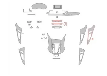 Modèle de découpe pour habillage intérieur de voiture Audi A6 C7 2014