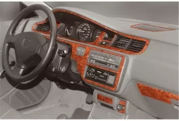 Honda Civic 92-95 Kit la décoration du tableau de bord 14-Pièce - 1 - habillage decor de tableau de bord