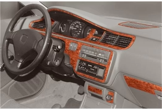 Honda Civic 92-95 Kit la décoration du tableau de bord 14-Pièce - 1 - habillage decor de tableau de bord
