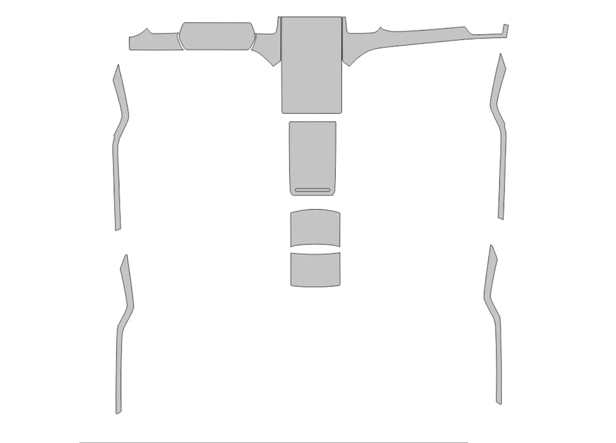 Modèle de découpe pour l'habillage intérieur de la voiture Tesla Model S 2012