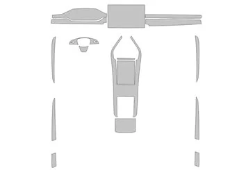 Plantilla de corte para envolver el interior del automóvil Tesla Model S 2021