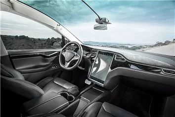 Tesla Model X 2015 Auto Interieur Wrap Snij Sjabloon