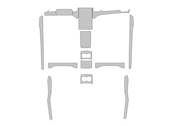 Plantilla de corte para envolver el interior del automóvil Tesla Model X 2015