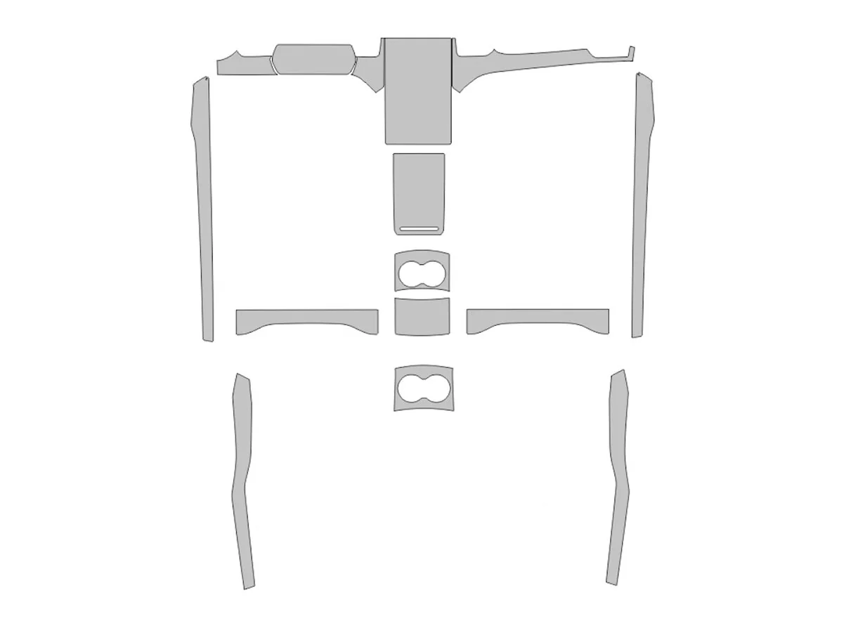 Modello di taglio per rivestimento interno auto Tesla Model X 2015