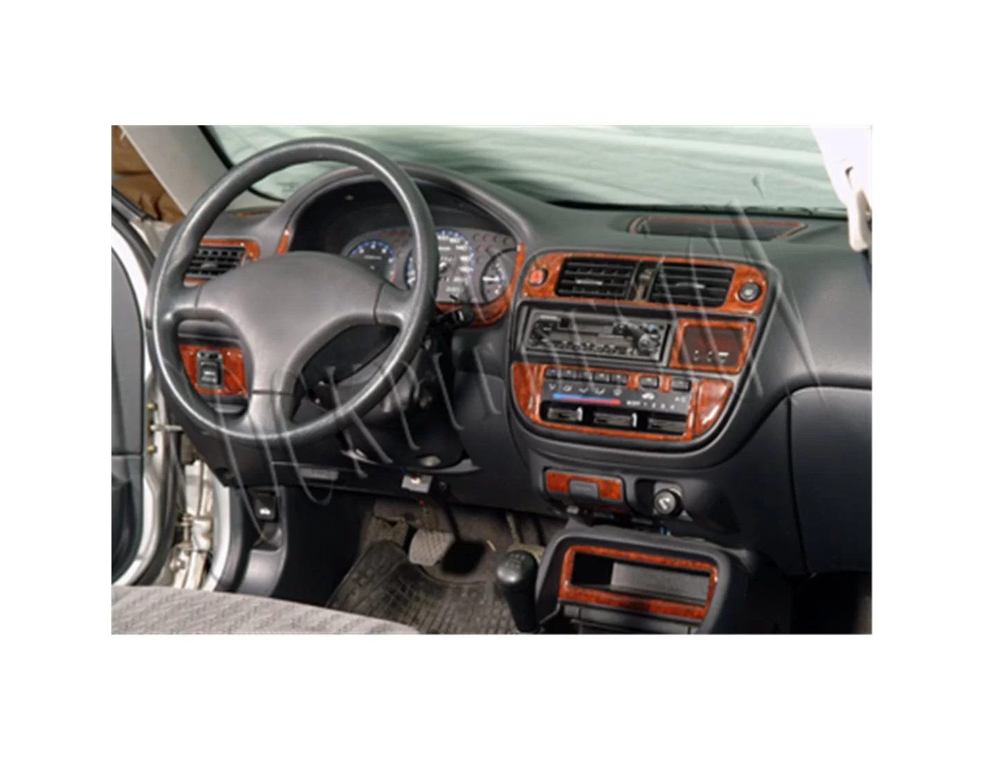 Honda Civic 09.95-03.01 3M 3D Interior Dashboard Trim Kit Dash Trim Dekor 22-Parts