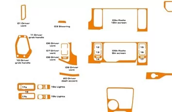 Ford Bronco 2021-2024 3D Interior Dashboard Trim Kit Dash Trim Dekor 56-Parts