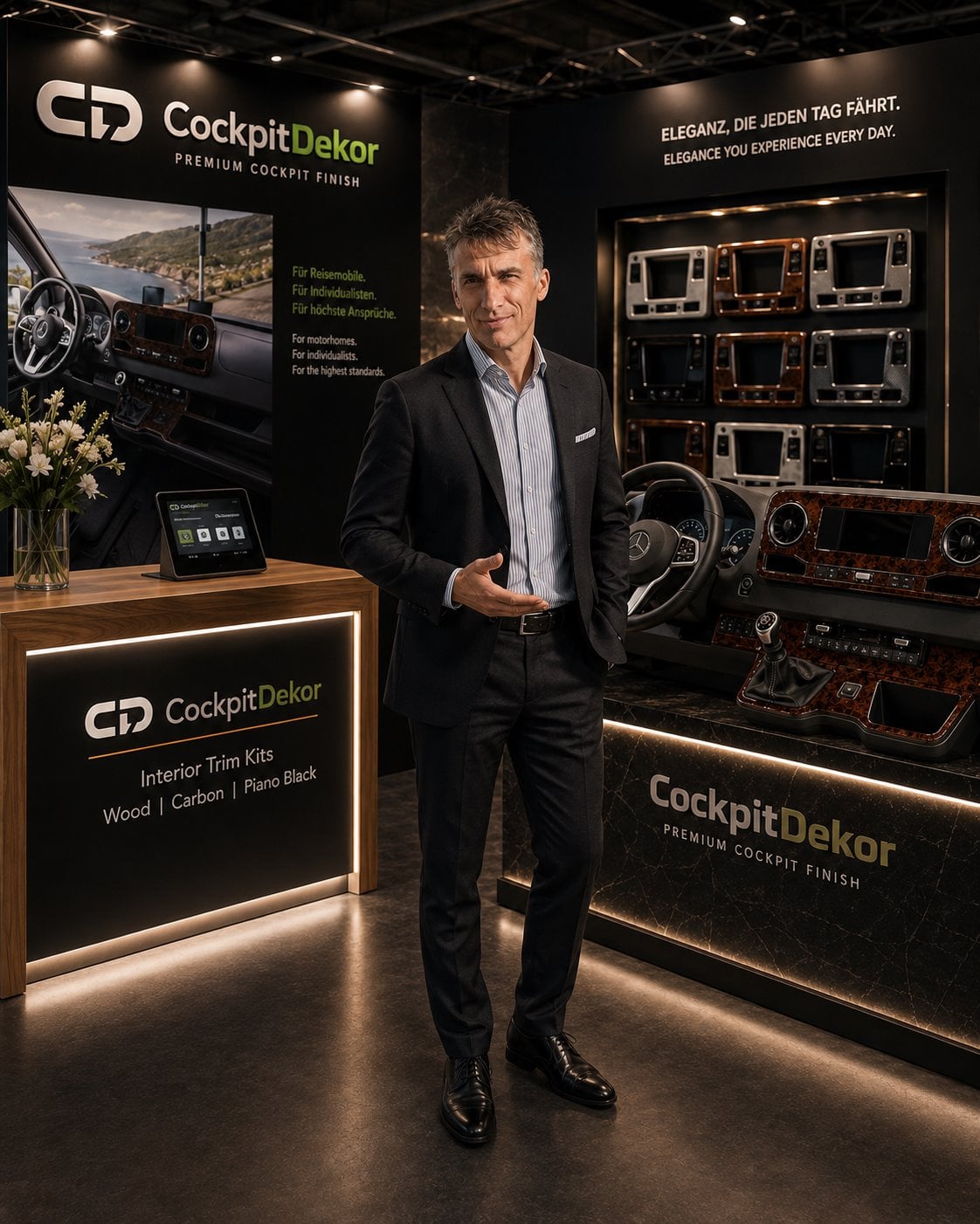CockpitDekor premium cockpit trim exhibition presentation