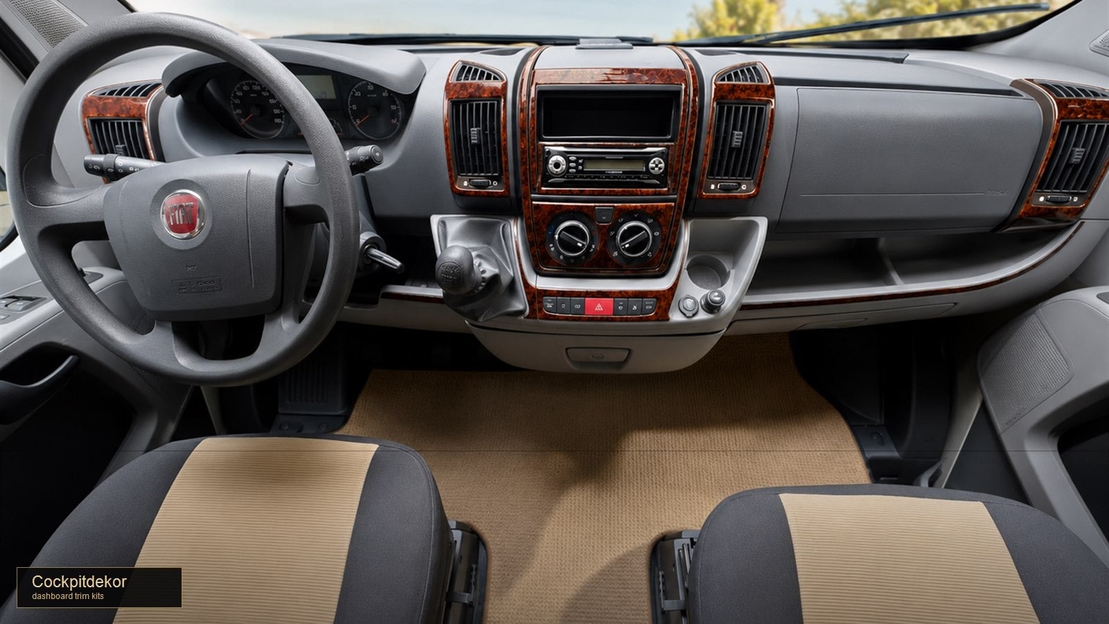 Walnut Dashboard Trim for Cars, Vans and Motorhomes