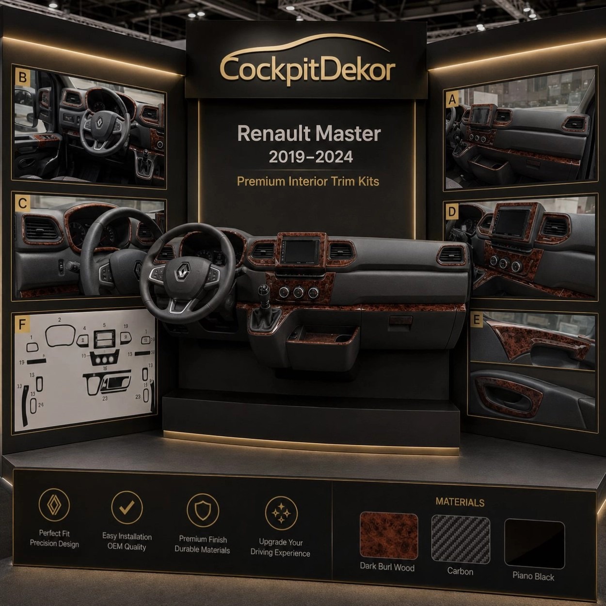 Renault Master / Nissan Interstar dashboard decoratie: welke set past bij uw bus?
